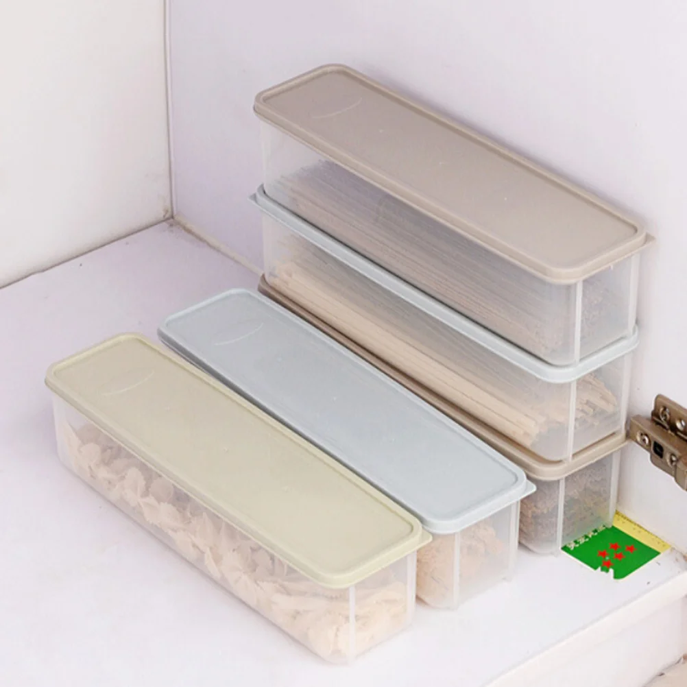 

3pcs/Set Plastic Food Storage Noodle Containers Box for Refrigerator Kitchen Sugar Nut Snack (Khaki + Light Blue + Light Green)
