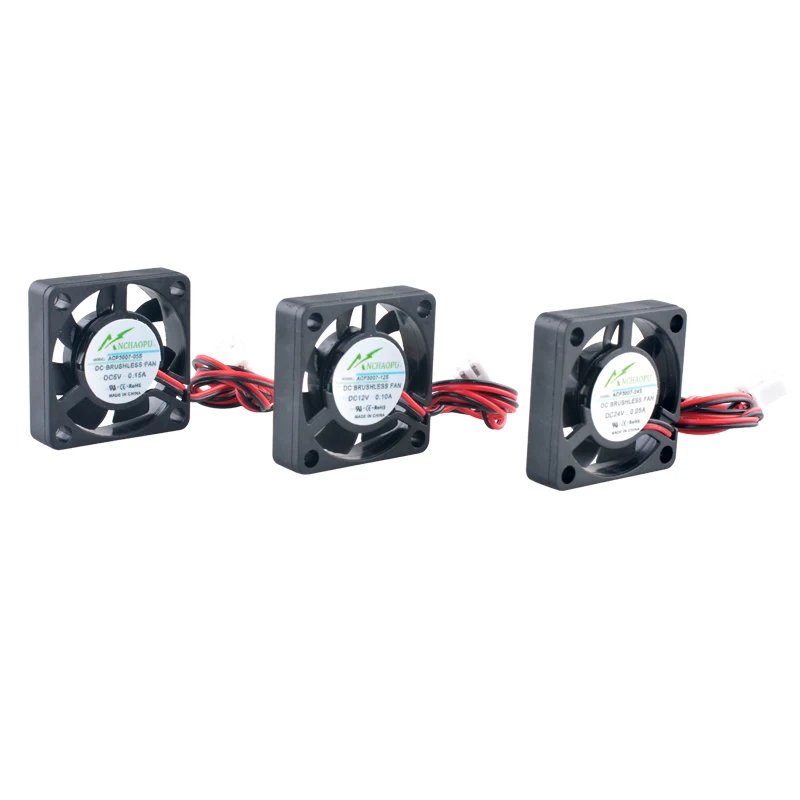 ANCHAOPU ACP3007 3cm 30mm Fan 30x30x7mm DC5V/12V/24V 2pin Micro Ultra-thin Axial Flow Fan Cooling Fan for Power Printers