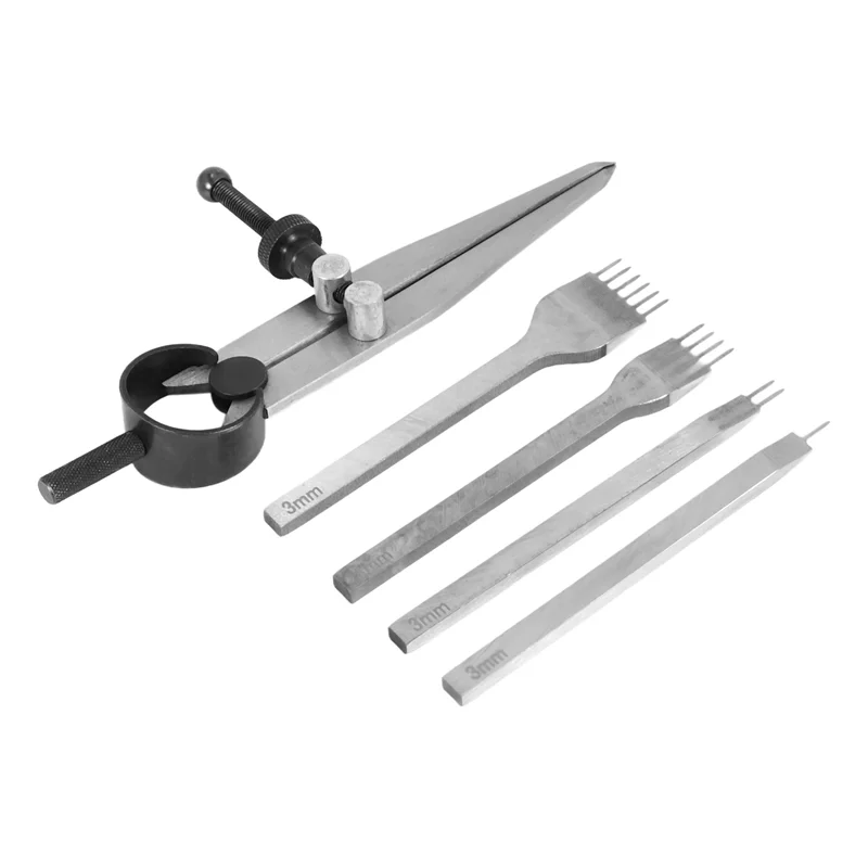 

Набор долот для кожи ABKO, зубец с алмазной шнуровкой, долото для пробивания отверстий, инструмент и разделитель крыльев для вышивания кожи