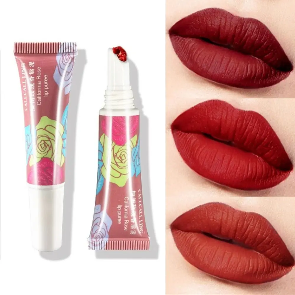 Mini Air Mist Sensation Matte Lip Mud Natural Soft Fog Muddy Texture Lip Gloss Creamy Non-stick Cup Dyed Lip Puree Daily Use