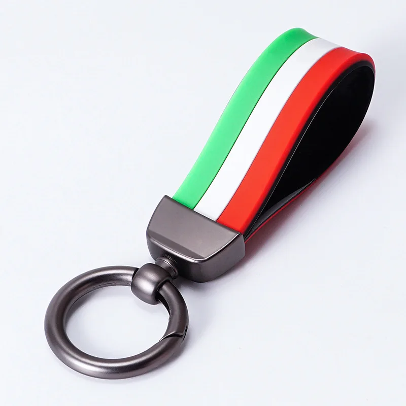 Fashion Luxury Car KeyChain Genuine Pvc Key Chain DIY Pure Color Buckle Car Key Ring Car Accessories Suitable for BMW Benz Audi - Image 5