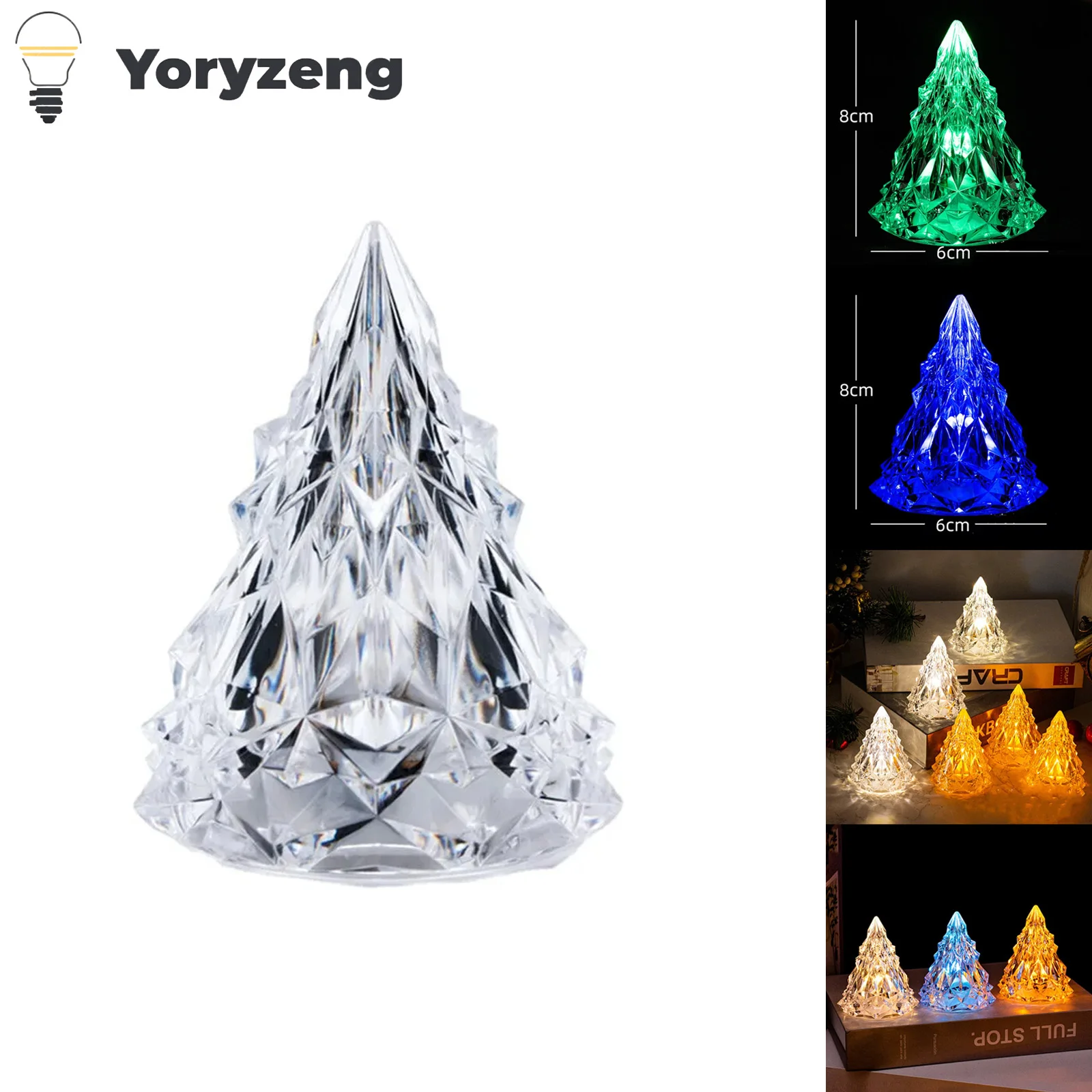 

Creative Ice Mountain Style Design LED Decorative Destop Light Lamp Plastic Tabletop Candle Holder Warm Cold White Gift Lighting