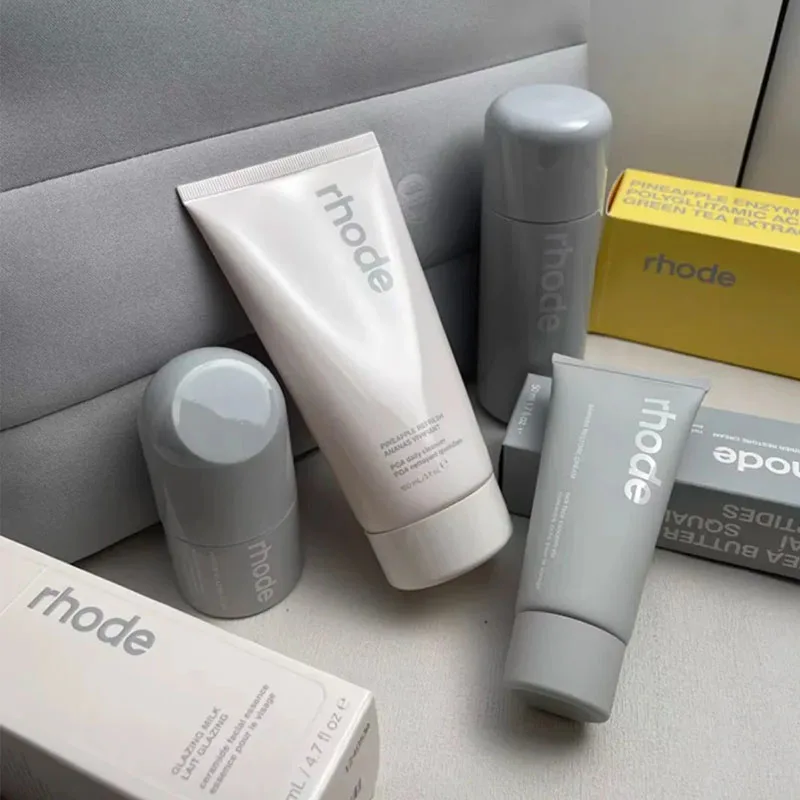 Verano limitado marca novedosa cuidado de la piel crema facial acristalamiento leche piña refrescar maquillaje espejo bolsas de almacenamiento de maquillaje con caja adhesiva