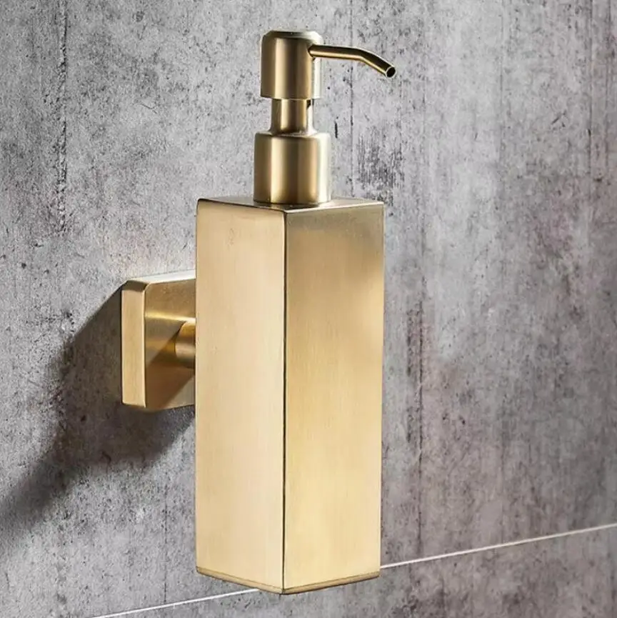 black-304-stainless-steel-soap-dispenser-hotel-bathroom-detergent-pressurized-bottle-household-hand-sanitizer-bottle-holder