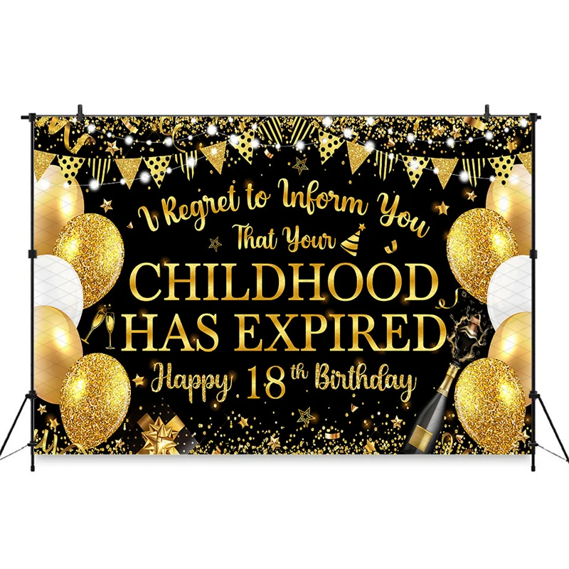 Mocsicka Black Gold Happy 18th - Photography Quotes Funny review and price