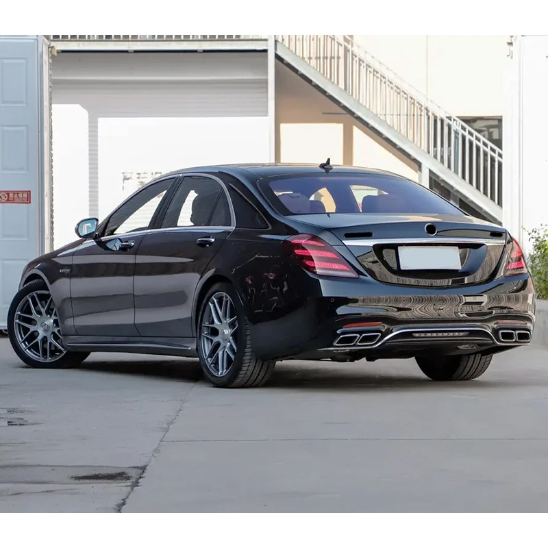 ترقية W221 2006-2013 إلى W222 S63 إصدار المصد الأمامي والمصد الخلفي طقم الجسم مناسب للفئة M-bz S