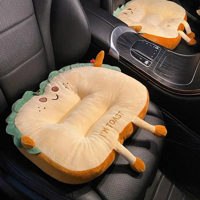 Toast Bread Pillow Cushion Plush Comfy Sofa Seat Throw Pillow Throw Seat Cushions Seat Mat Cartoon Chair Pillow Padding For Dorm