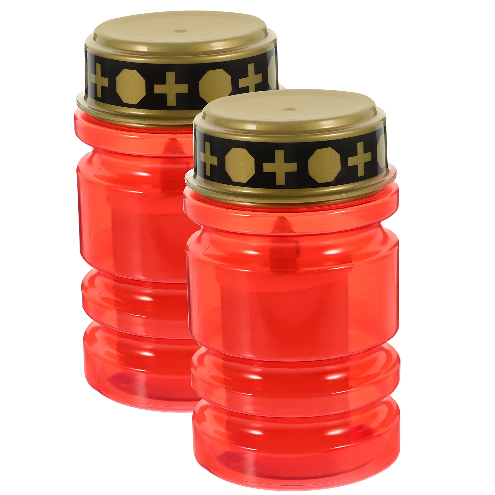 

2pcs LED Candles Outdoor Decoration Plastic Flameless Powered Waterproof Pillar Graveyard Church Christmas Party LED
