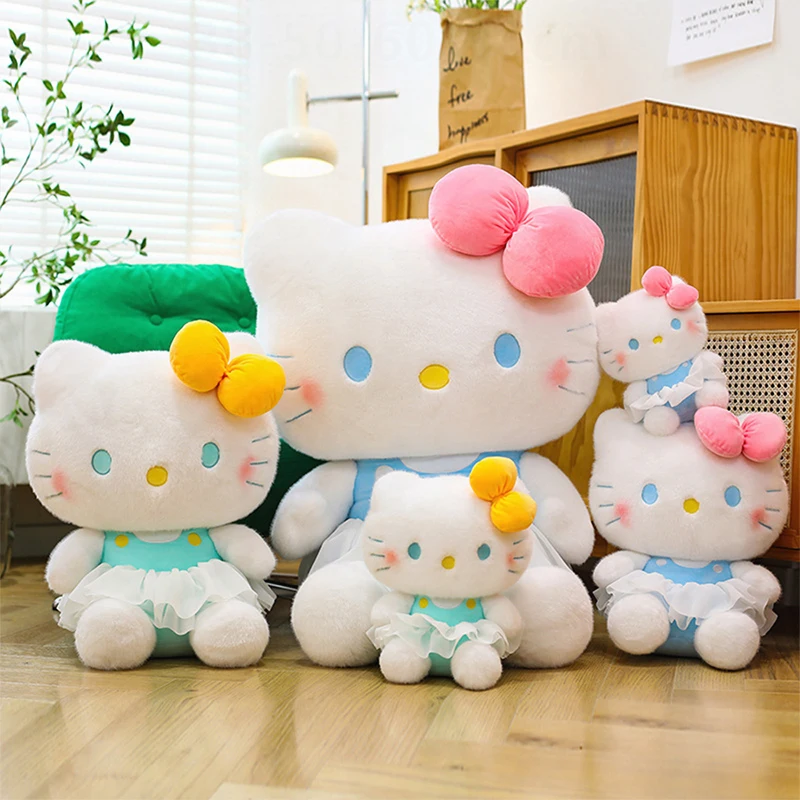 

Hot 50cm Sanrio Kawaii Hello Kitty Plush Toy Anime Sanrio Kt Cat Stuffed Doll for Kids Birthday Xmas Gift Cute Soft Pillow Doll