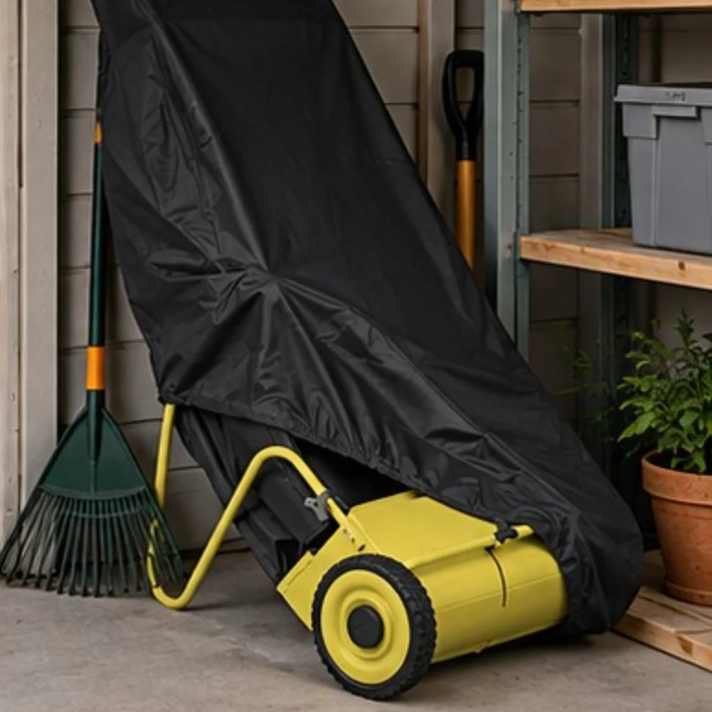 210D Oxford Fabric For Lawn Mower Cover FOR Tractor Black 200x117x140cm Outdoor Weather Resistant Lightweight Cover