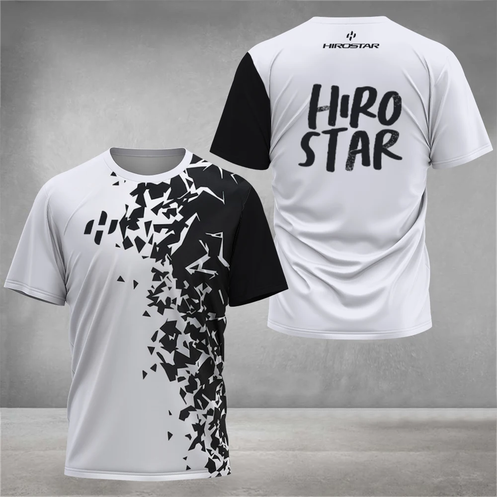 Men's Summer Fashion Tennis T-shirt Neutral Outdoor Sports Top Badminton Quick drying Team Clothing Casual Men's Street Short Sl
