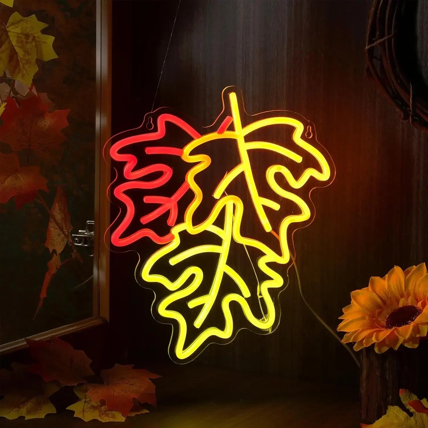 Maple Neon Sign LED Neon Light Sign Dimmable USB Powered Home Bedroom Room Decor Restaurant Party Game Holiday Gift Home Decor