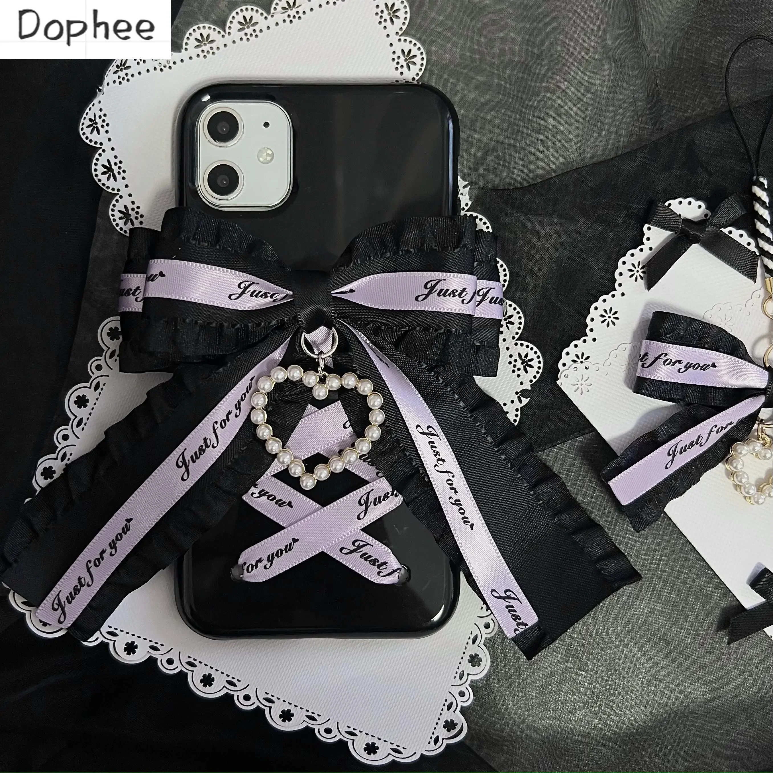 

Dophee Original Bowknot Love Pearl Spice Girls Mobile Phone Case iPhone 13 14 15 16 Promax Y2K Lolita Women's Soft Phone Covers