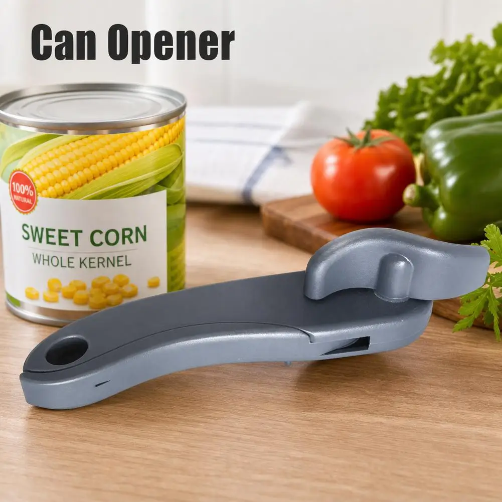 Manual Can Opener Smooth Side Cut Handheld Bottle Opener Portable Anti Slip Easy Grip Professional Kitchen Tool