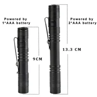Mini Portable LED Pen Light Flashlight Powered By AAA Battery Torch With Pen Clip Outdoor Camping Emergency Lighting Flashlight 4