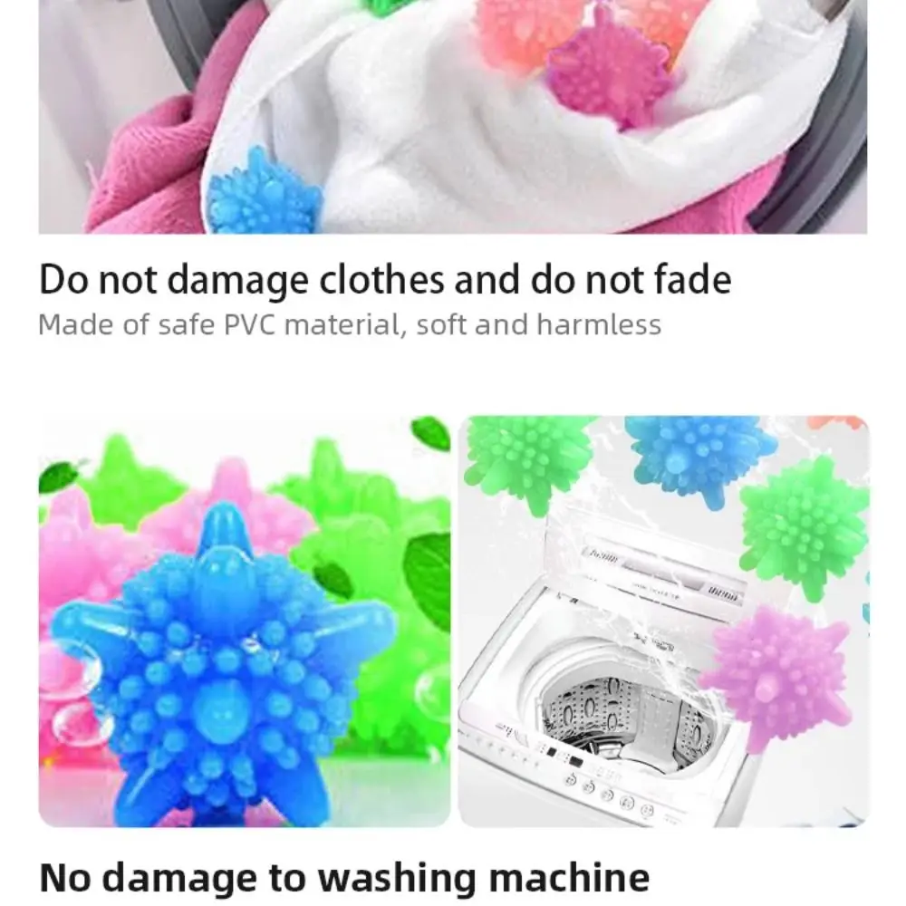 10PCS New Plastic Laundry Balls Solid Antitangle Stain Removal Balls Friction Magic Stain Removal Washing Machine