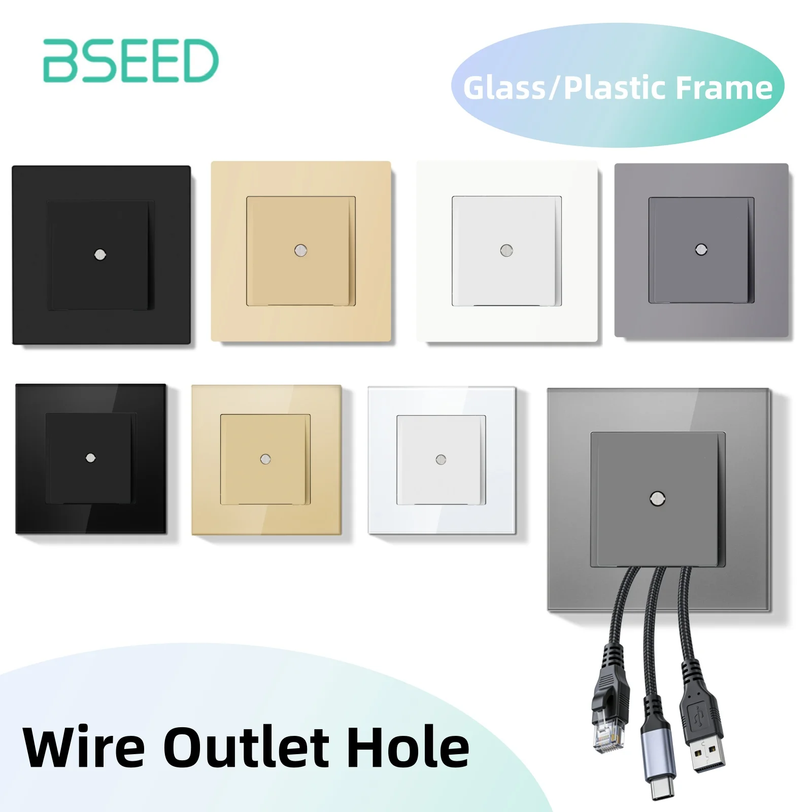 Bseed Wall Wire Outlet Hole Decor Cover Outlet Cable Protector Plug Decor Cover Cable Organizer Storage Home Improvement