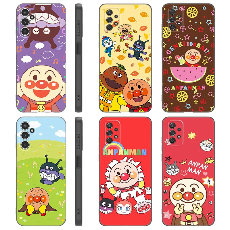 Fashion Anpanman Phone Case For Samsung A13 A22 A24 A32 4G A25 A34 A35 A52S A53 A54 A55 A73 5G A12 A14 A15 A23 A31 A33 A50 A51