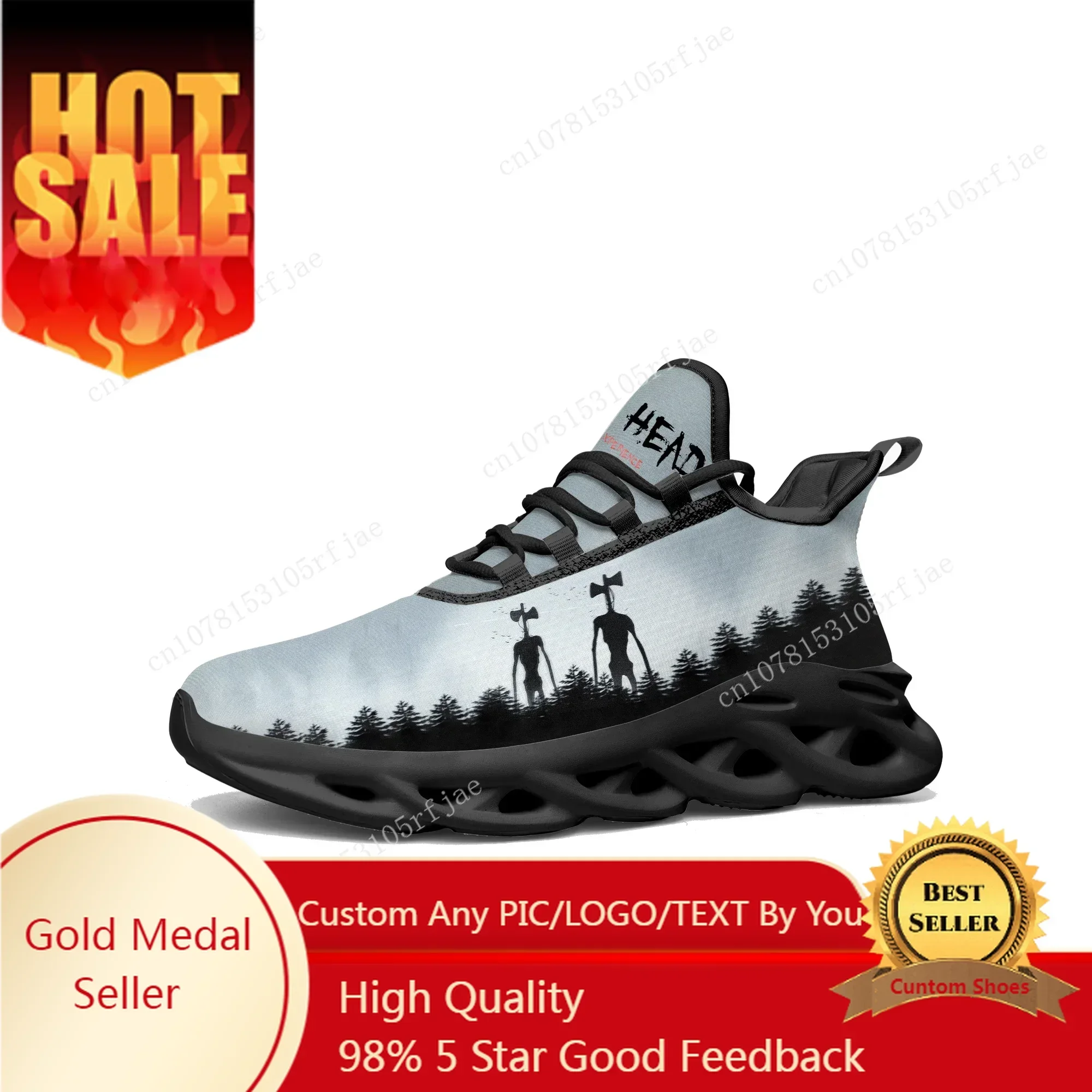 

Siren Head Flats Sneakers Cartoon Game Mens Womens Sports Running Shoes Fashion Tailor Made Lace Up Shoes