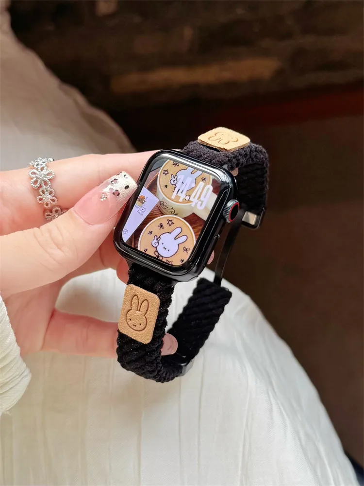 

Rabbit corduroy compatible iWatch strap 38mm 40mm 41mm 42mm 44mm 45mm 49mm fashionable strap