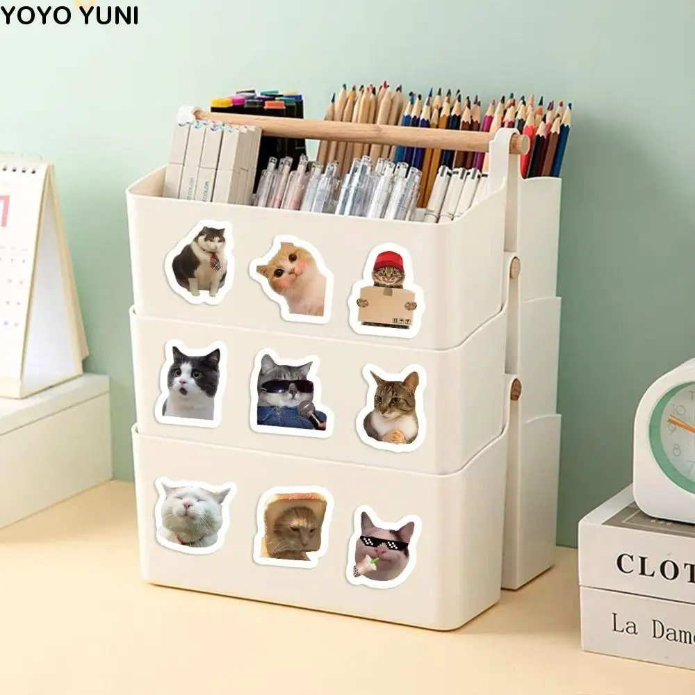 

Sealing Sticker DIY Cute Cat Stickers Funny Kawaii Cartoon Cat Stickers Paper Fashion Toddlers