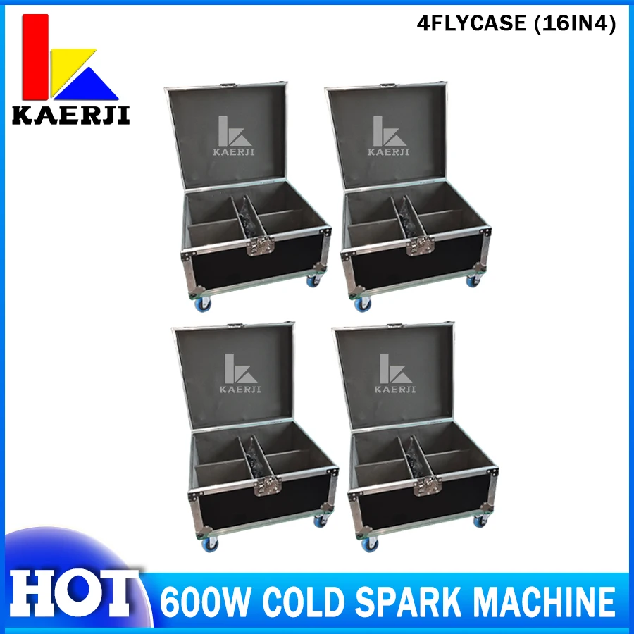 

4Pcs Flightcase For Stage Light 600W DMX 512 Cold Spark Machine Fireworks Fountain Effect Machine Sparkler With Remote Control