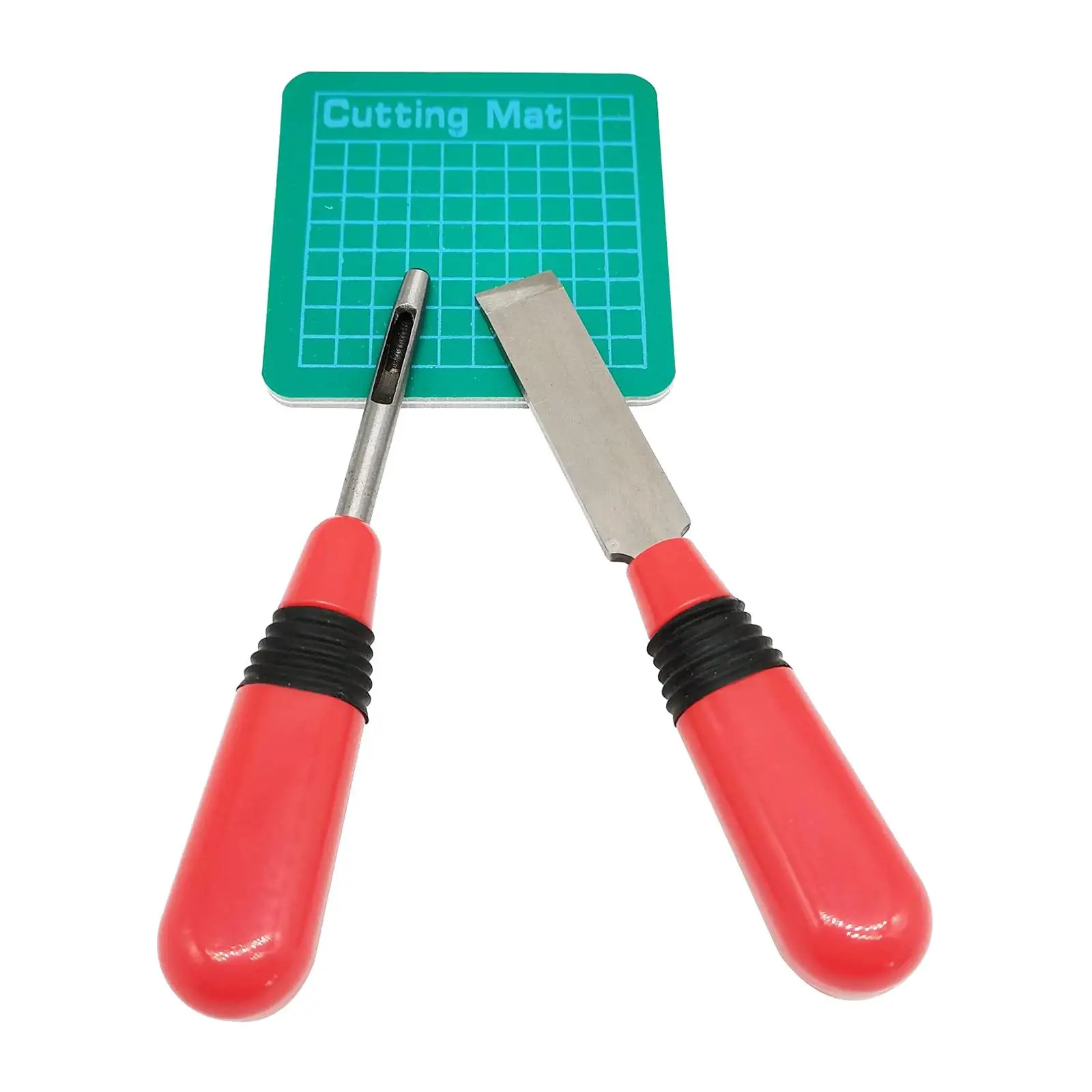 Nähzubehör-Set: Schlüssellochstanzer, Schneidematte für DIY-Knopflöcher, Lederhandwerk-Werkzeuge, Gerade Schneidewerkzeuge