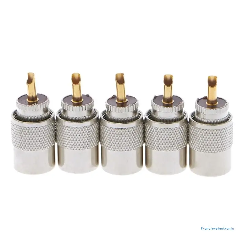 10 Pcs UHF PL-259 Male Solder RF Connector Plugs For RG8X Coaxial Coax Cable DropShipping