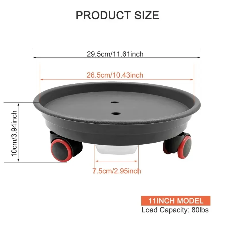 1pc Plant Caddy with Wheels 11.8\