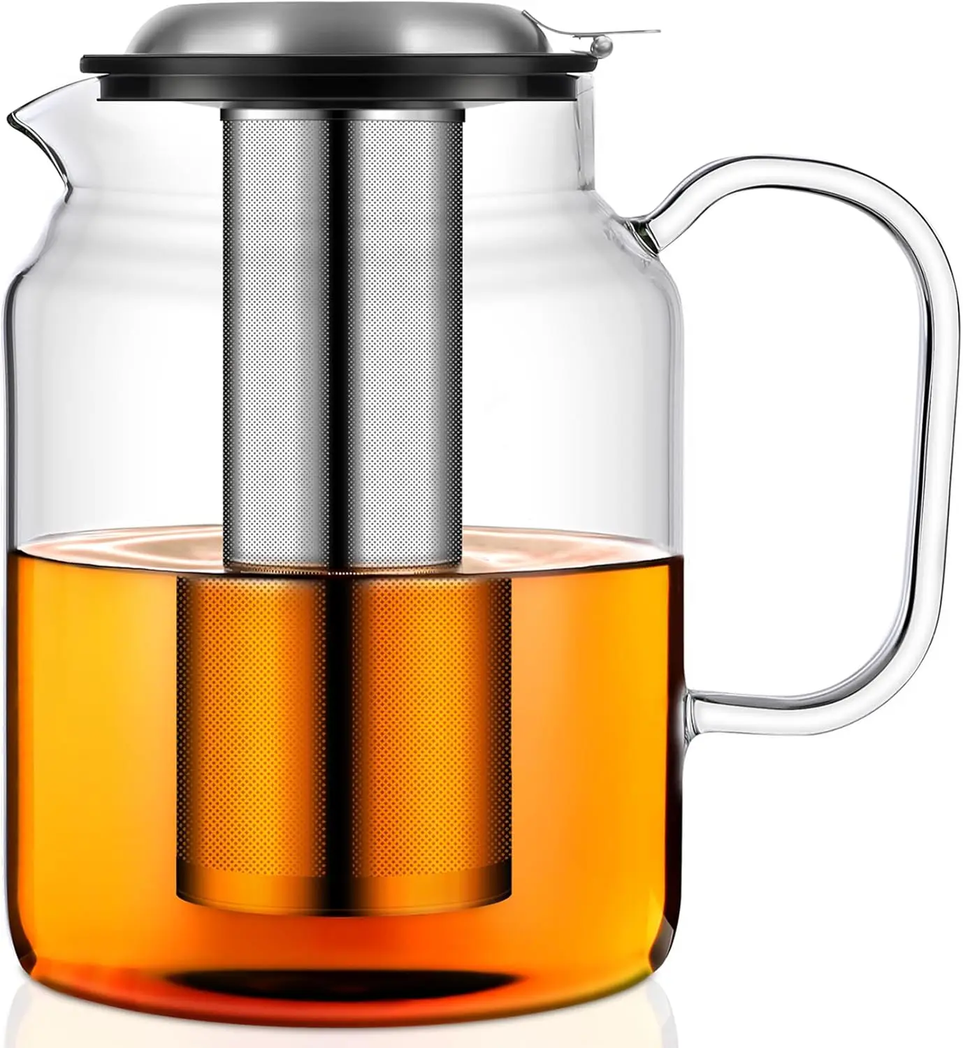 

85oz Glass Teapot with Removable Infuser, Stovetop & Dishwasher Safe for Loose Leaf Tea