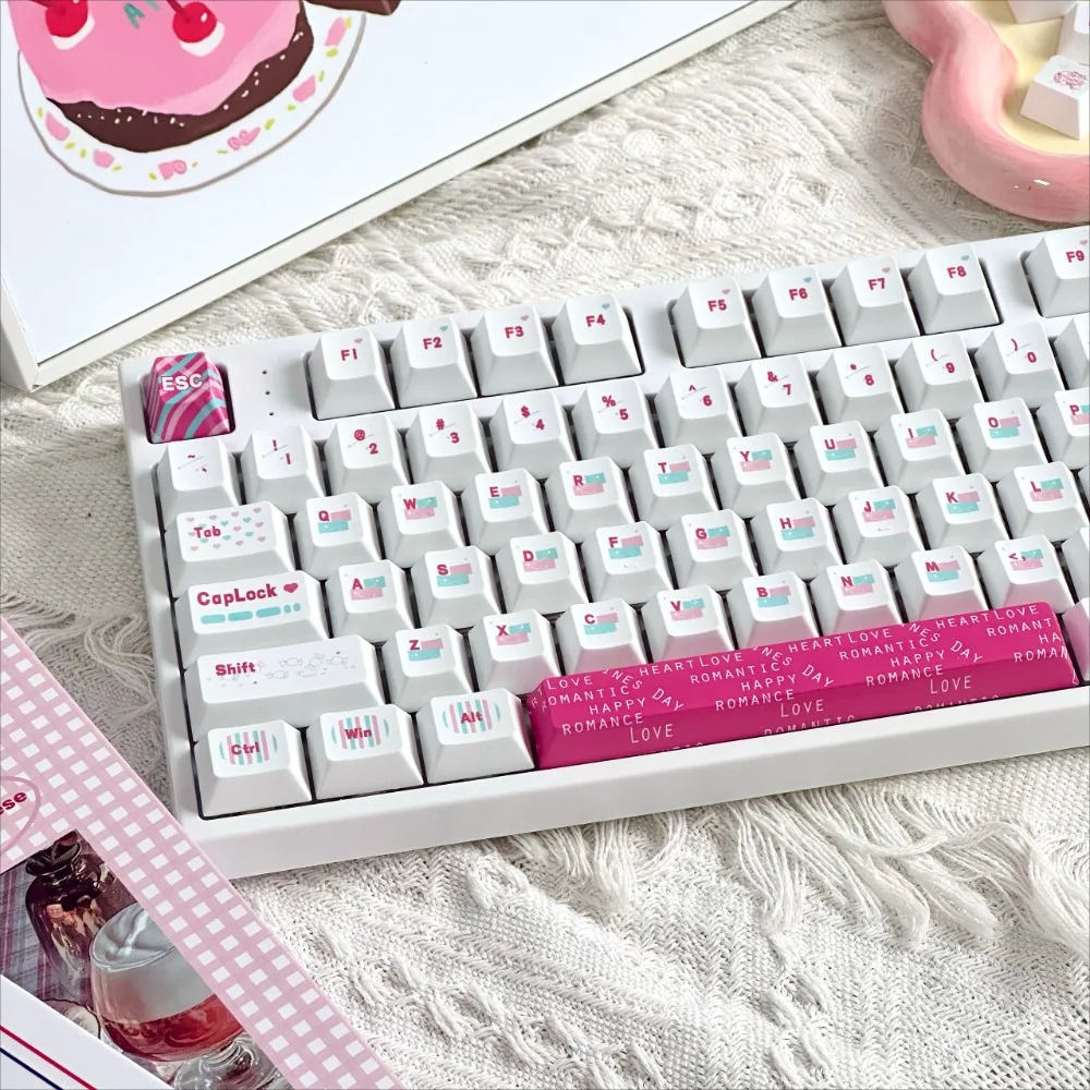 Tiffany 136-key PBT cherry, keyboard keycaps for custom mechanical keyboard accessories