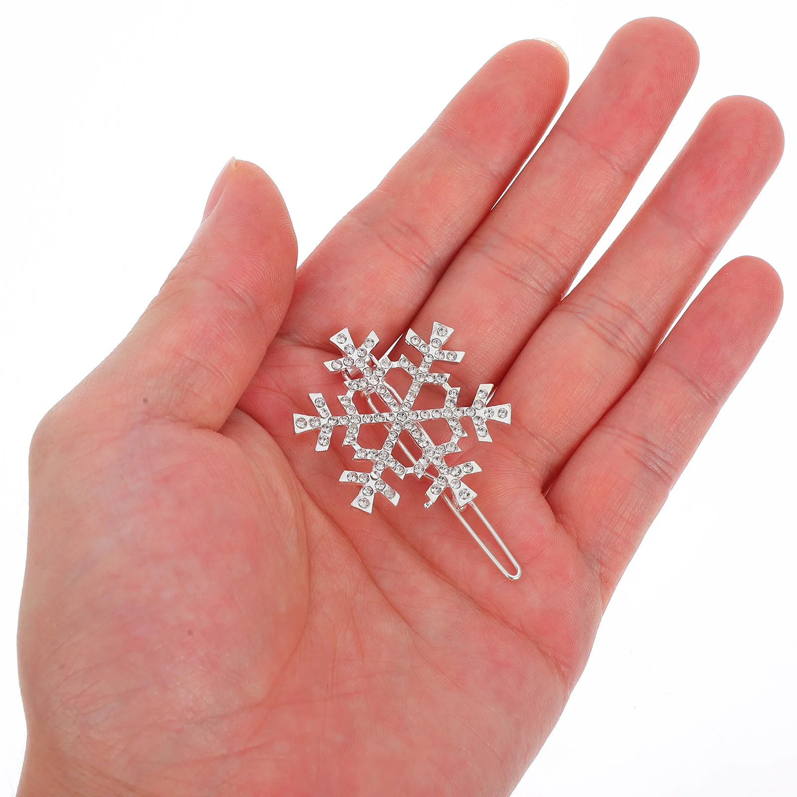 

18pcs Snowflake Clips Set Alloy Rhinestone Snap Mini Hairpins for Women Christmas Children Hair Accessories Barrettes