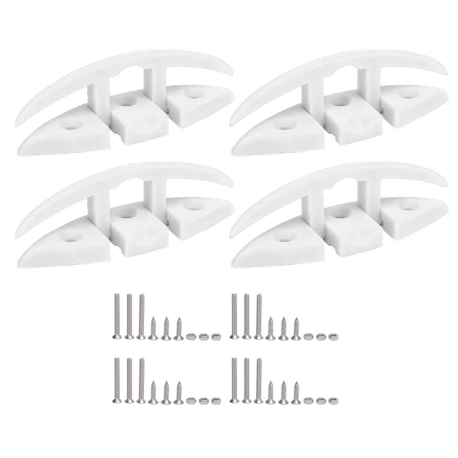 5in Boat Folding Cleat Marine Grade Nylon 4 Sets Oxidation Resistant High Strength  Up Dock Cleat Secure Fixation for Ship