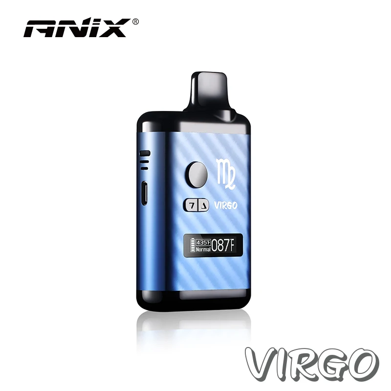 Originale Anix VIRGO Kit 1300mAh vaporizzatore per erbe secche a base di erbe TC Box Mod Vape 0.5ohm elemento riscaldante in ceramica schermo E sigarette