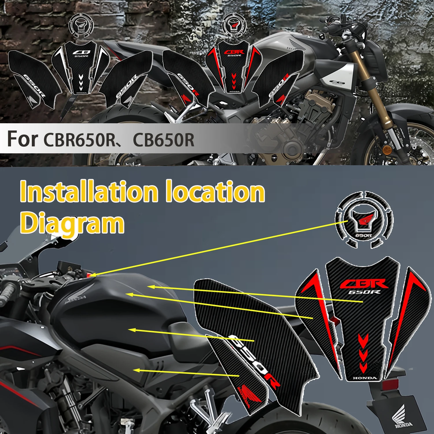 Рисунок 2 - Наклейка на бак для термоизоляции CB650R