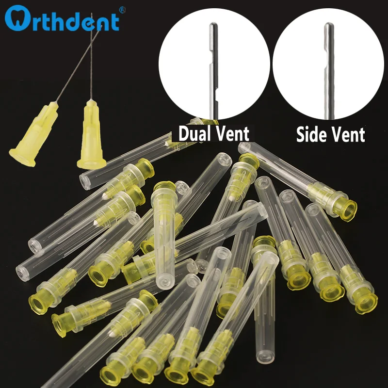 100Pcs Dental Endo Bewässerung Nadelspitze Wurzelkanal Waschen Ende-Geschlossen Side-Vent 30G Spritze Endodontie bewässerung nadel Werkzeuge