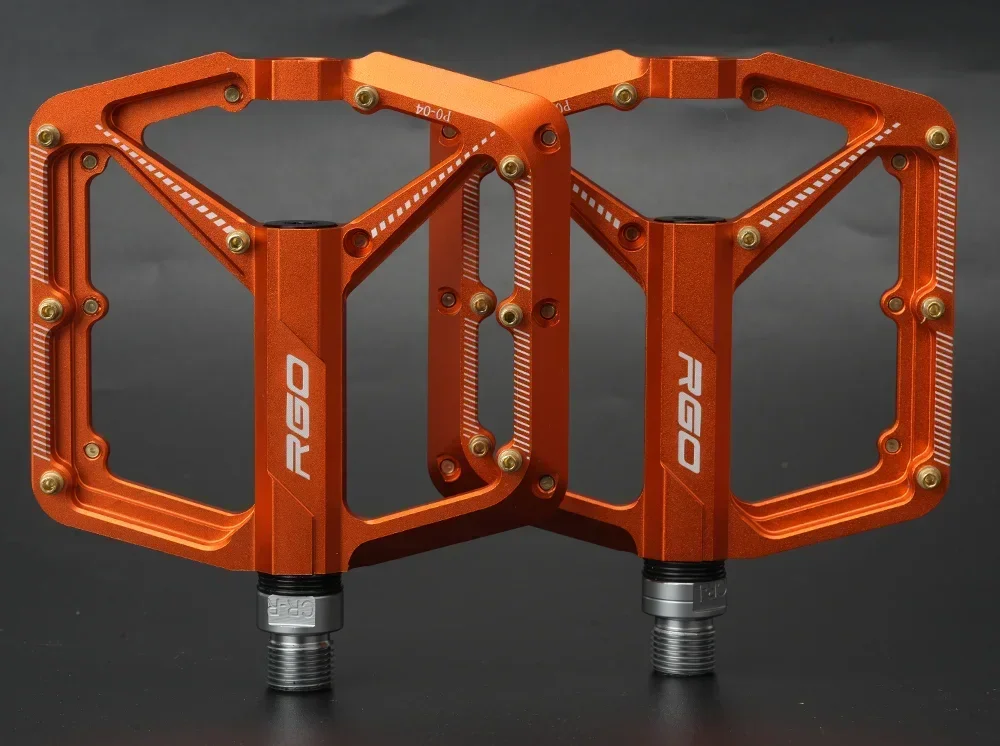 RGO PD04 CNC Aluminium-Legierung Fahrradpedale 3-teilig mit Kugellager Geschmierte Pedale für Mountainbikes und Rennräder – Detail 14