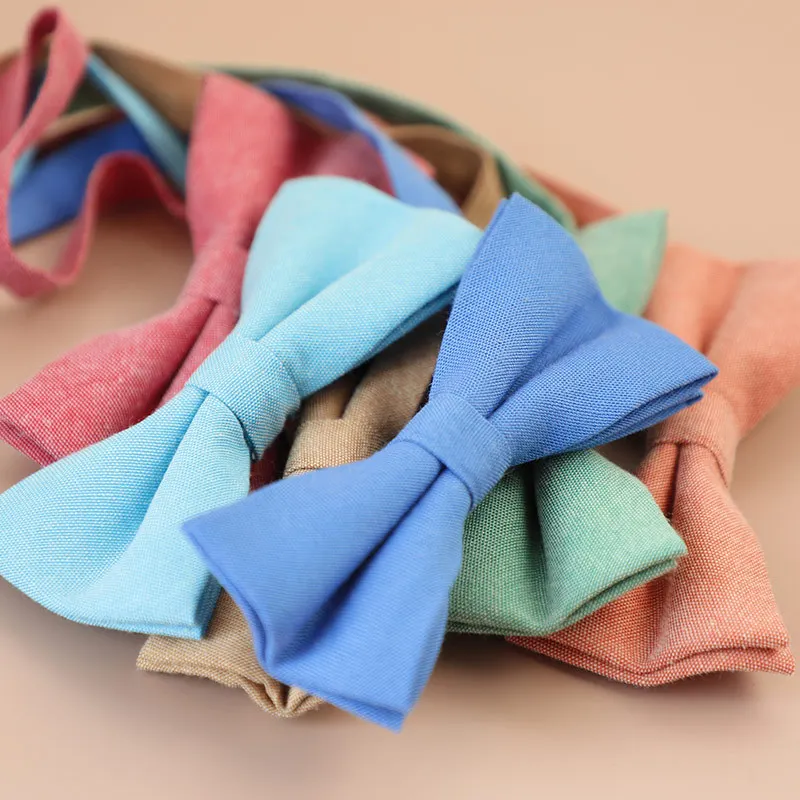 새로운 면 나비 넥타이 어린이 나비 넥타이 남아 여아 나비 매듭 성인 단색 나비 넥타이 크라바트 파티 나비 넥타이 어린이 선물용