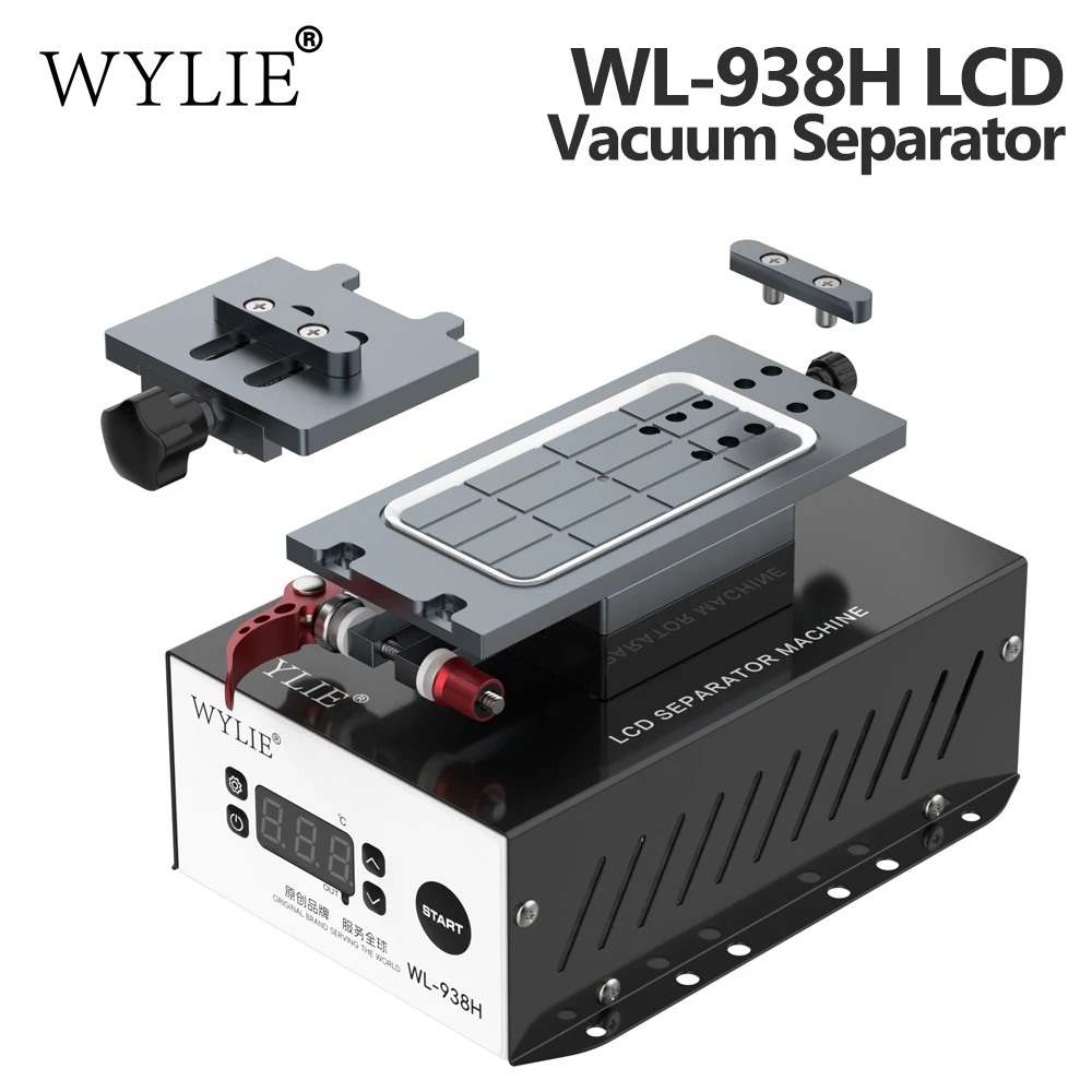 

WYLIE WL-938H Вращающийся сепаратор вакуумного экрана 50-120 ° C для ремонта телефона, разделение нагрева для экранов до 7-дюймового инструмента