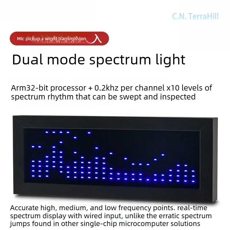 Music Spectrum Rhythm Light Sound Activated Pickup Wired Input Beat LED Atmosphere Party Lamp