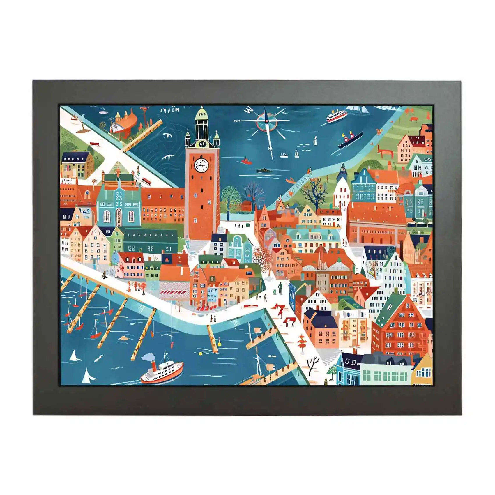 10 インチ 1024x768 VGA AV BNC 入力ポート IPS LCD モニター、ブラックメタルケース付き