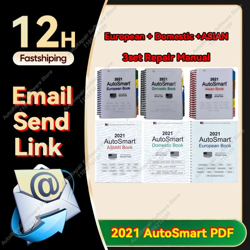 

3 комплекта руководства по ремонту для слесаря AutoSmart инструмент, европейские бытовые автомобили, грузовики, обновленная модель, информационное обслуживание для трансвеститов