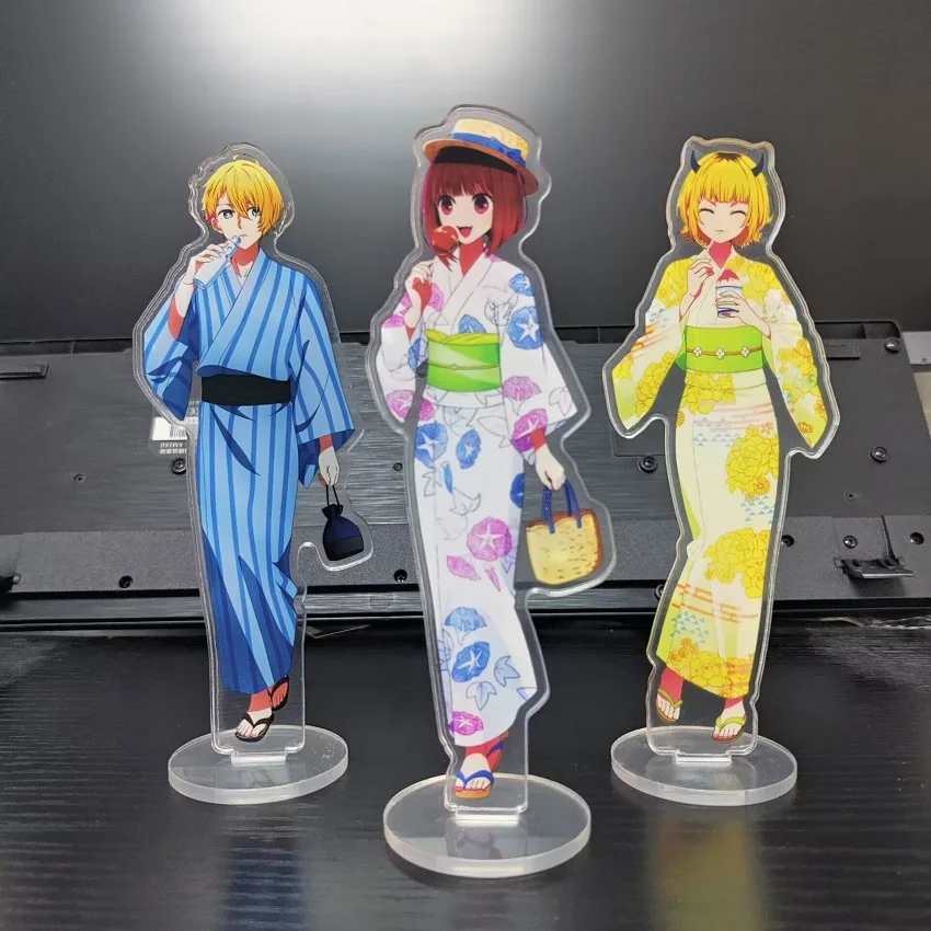 OSHI NO KO Anime Figures Hoshino Rubii Hoshino Ai Cosplay Kimono Acrylic Model Arima Kana Character Cute Decor Prop Fans Gift