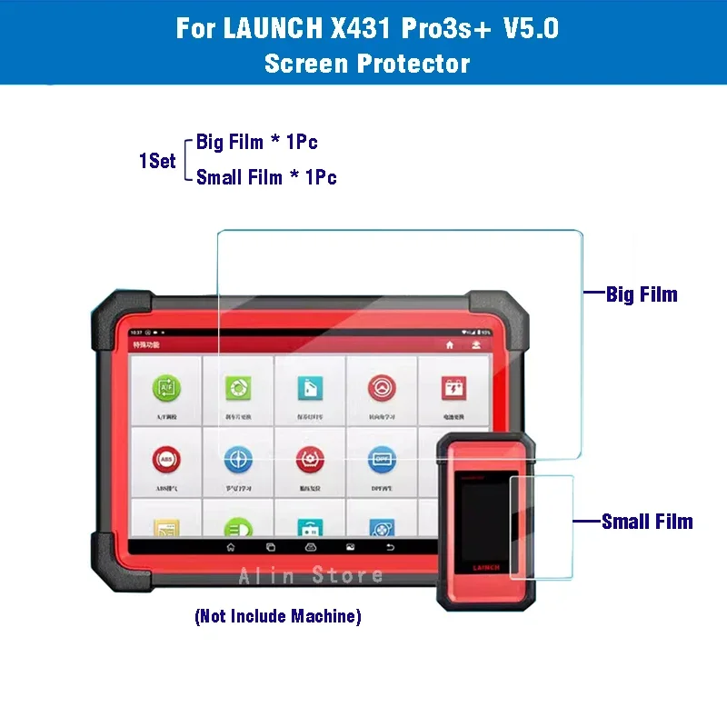 For LAUNCH X431 PRO3S+V5.0 High Definition Tempered Glass Protective Film Car Detector Screen Protector