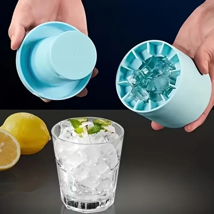 Bandeja para cubitos de hielo de silicona, 1 paquete con tapa a prueba de fugas, fácil liberación y apilable, apta para lavavajillas para cócteles de whisky, reutilizable