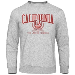 California，L.A -The Land Of Winners Hoodies Male Casual S-Xxl Sweatshirt Retro Shoulder Drop Pullovers Funny Hoody Hoodie Men
