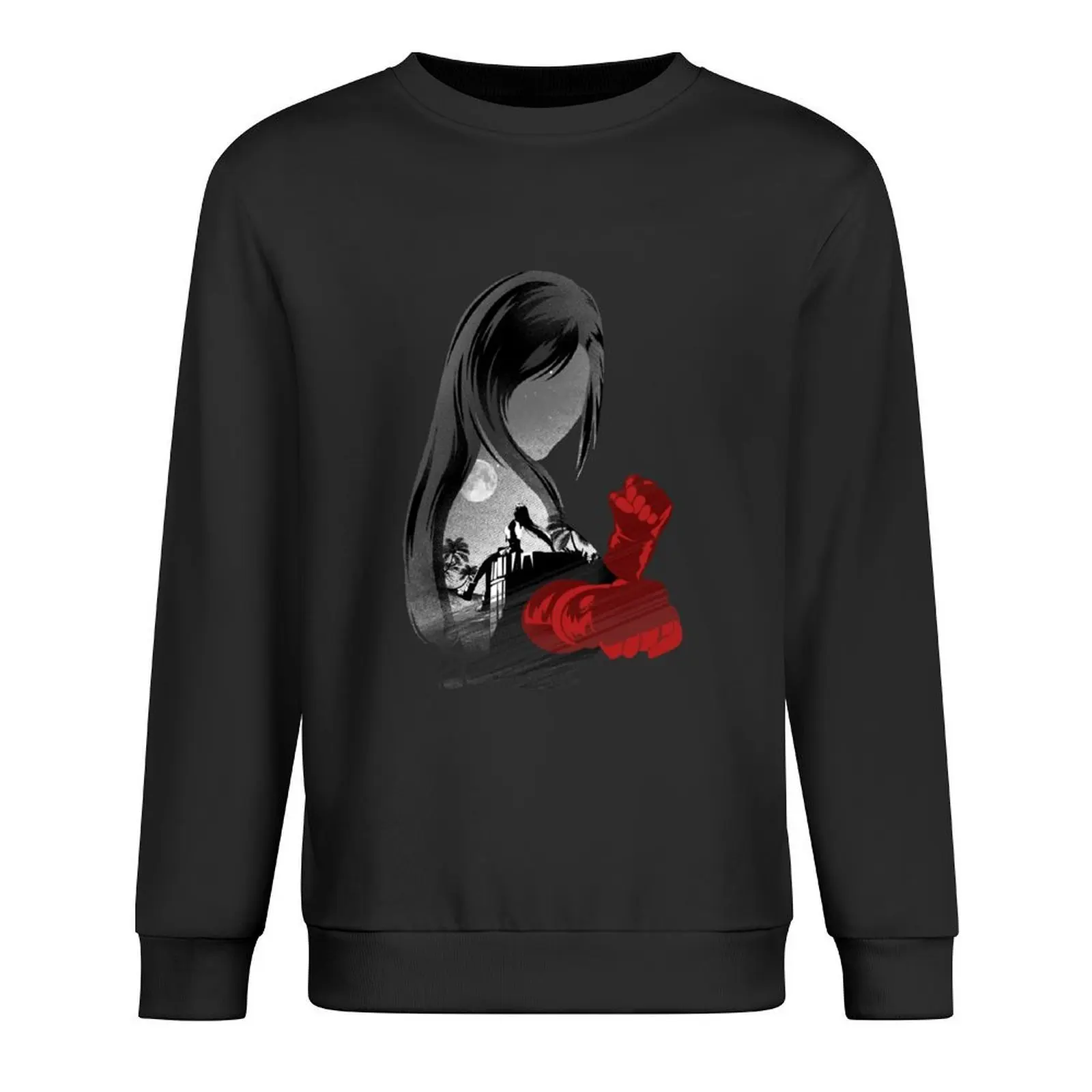 

Childhood Friend Black Pullover graphic t shirts men autumn clothes tracksuits fashion men graphic sweatshirts