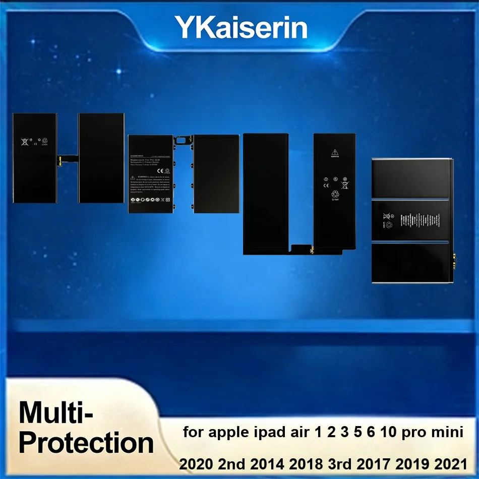 

pro12.9 1ST PAD1 MINI23 For Apple iPad Air 1 2 3 5 6 10 Pro Mini 2020 2ND 2014 2018 3RD 2017 2019 2021 0-10994mAh Tablet Battery