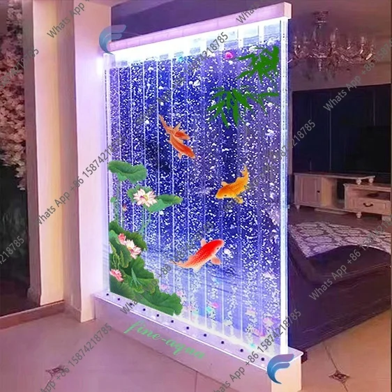 PO Customization.Wholesale Indoor Decor LED Water Bubble Wall With Painted Panel Screen & Room Divider