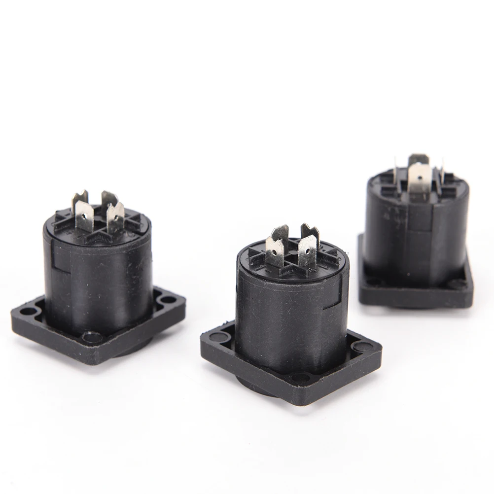 10Pcs Speakon 4 Pole Female Jack Compatible Audio Cable Connector Socket Panel 26*31*33.6mm view 3